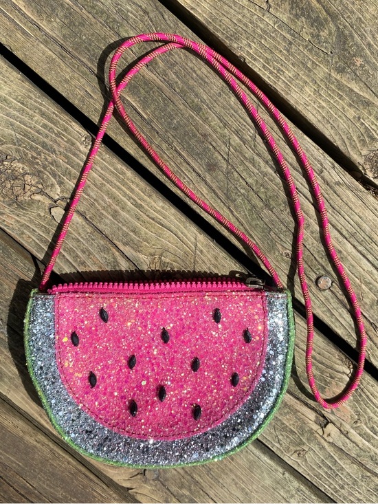 J. Crew Handbags - Vintage J. Crew Pink Glitter Watermelon Crossbody Bag Girlhoodcore Sparkly